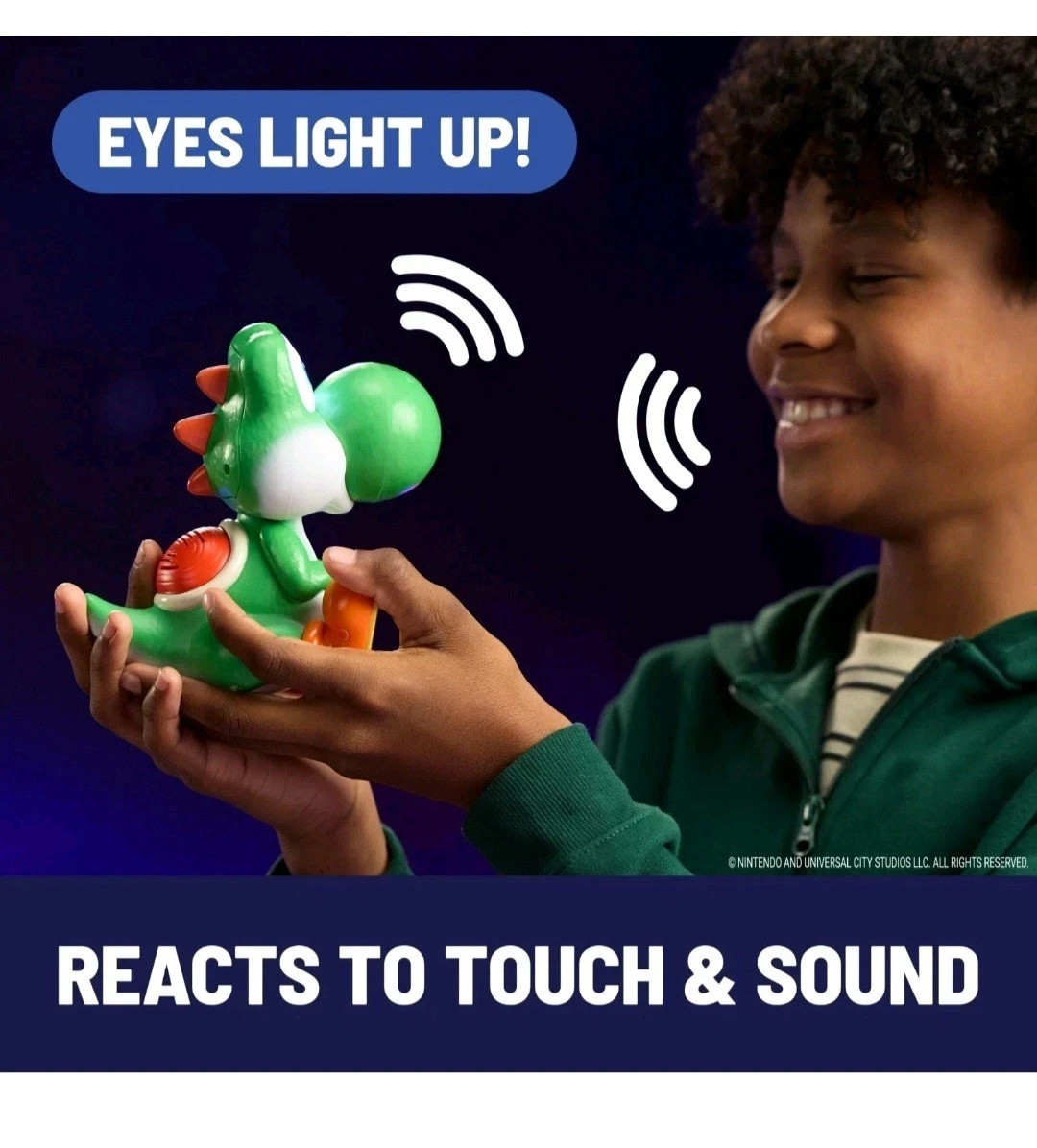 Hatchin&rsquo; Yoshi The Super Mario Galaxy Movie, Interactive Yoshi Figure New
