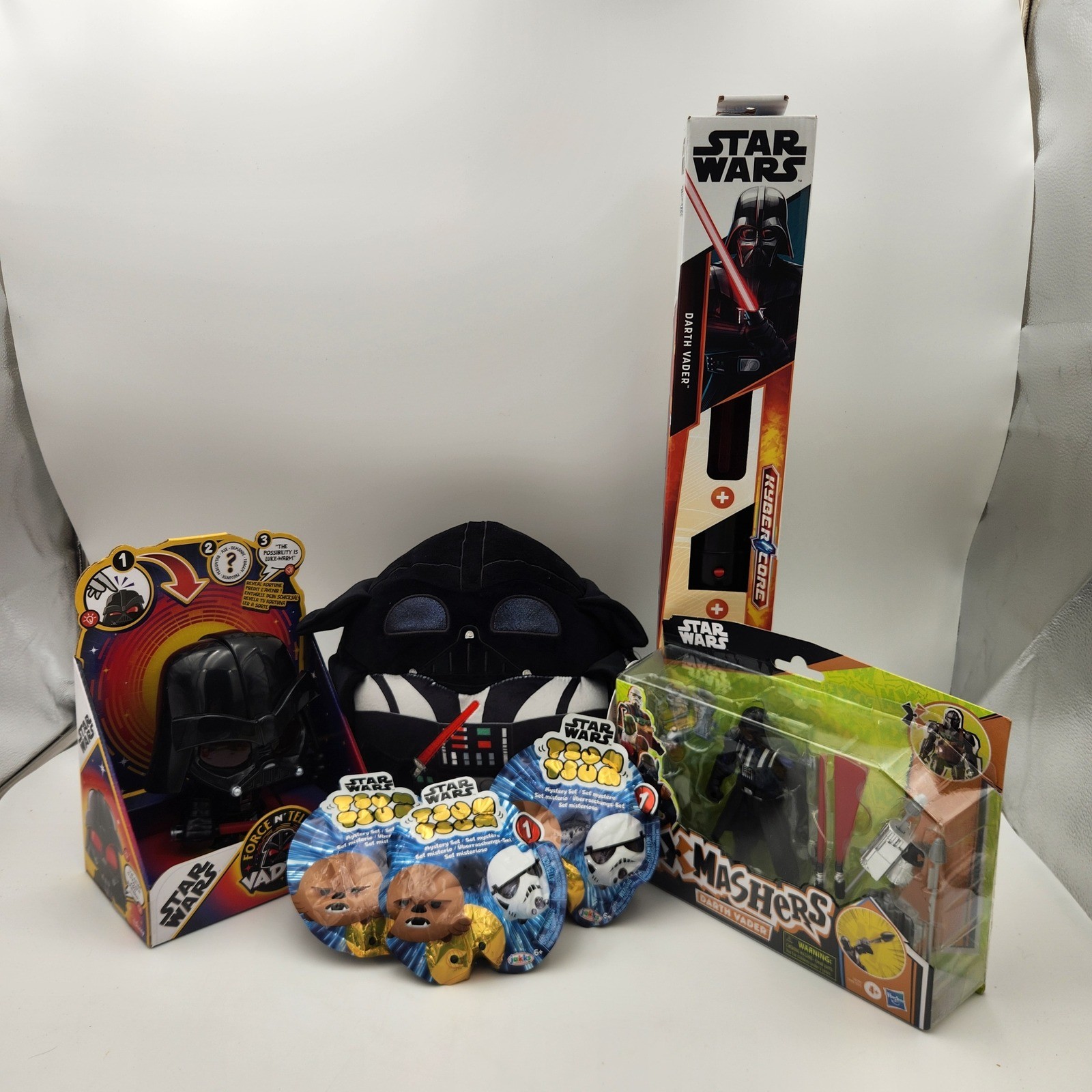 Star Wars Day MAY THE 4TH Darth Vader Bundle Lightsaber Mashers Plush Lot NEW