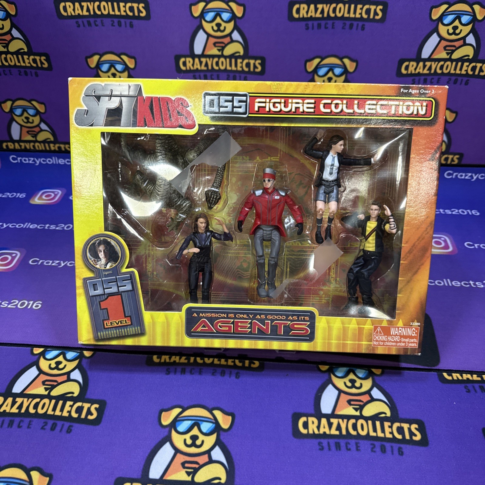 Spy KIds OSS Level 1 Figure Collection Box Set Very Rare 2002 – New In Box