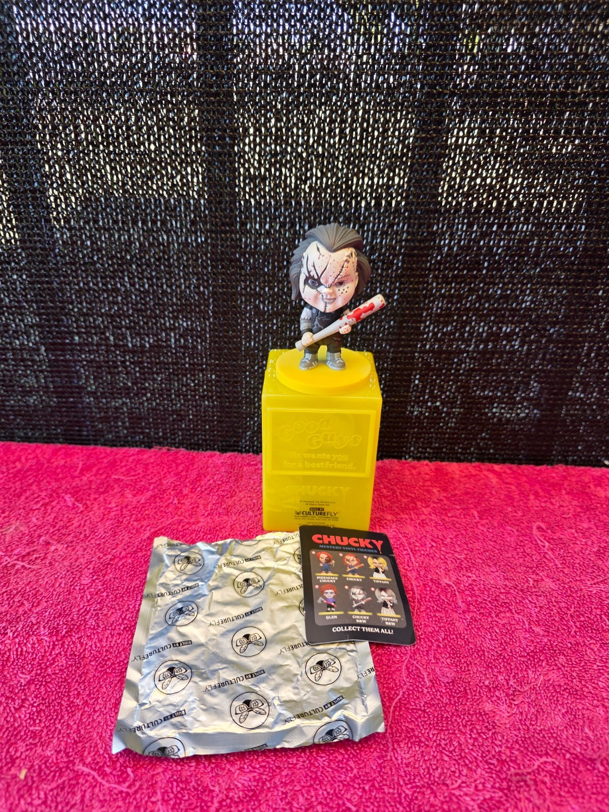 CultureFly Chucky With Baseball Bat 3&Prime; Inches Mystery Vinyl Figure Blind Box NEW