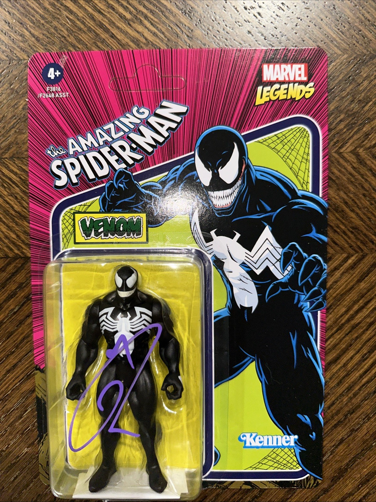Marvel Tom Hardy Signed “VENOM” the amazing Spider-Man action figure very rare