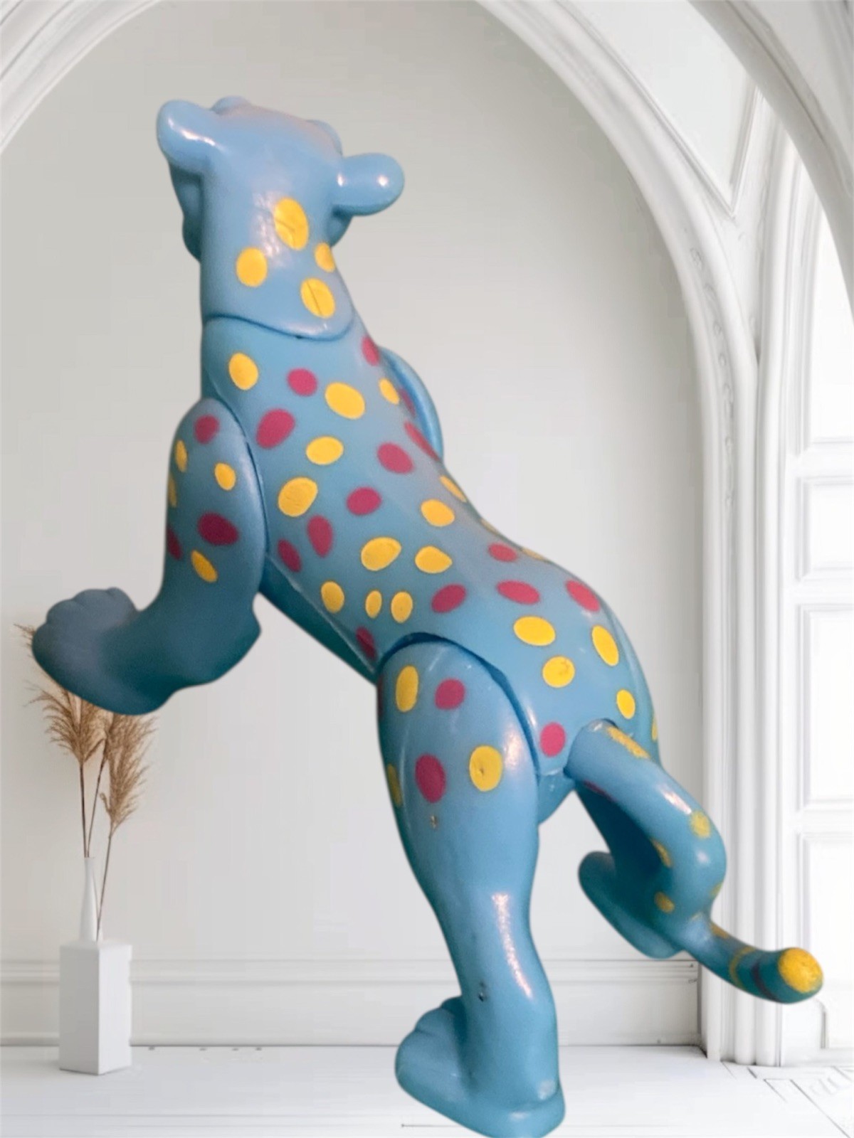 Rainforest Cafe Blue Cheetah Posable Collectible Souvenir Figure Discontinued