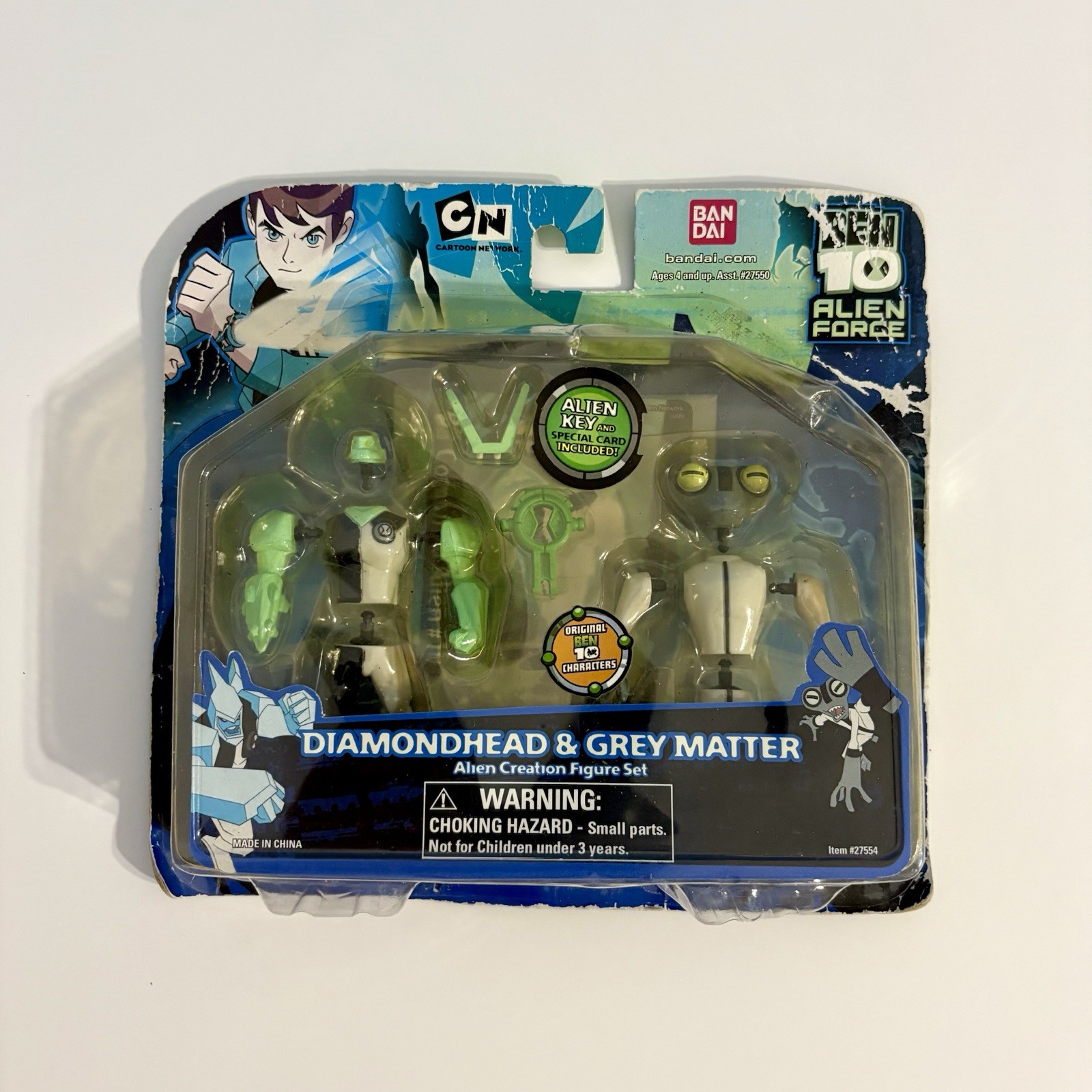 Ben 10 Alien Force Diamondhead & Grey Matter Alien Creation Figure Set READ AD