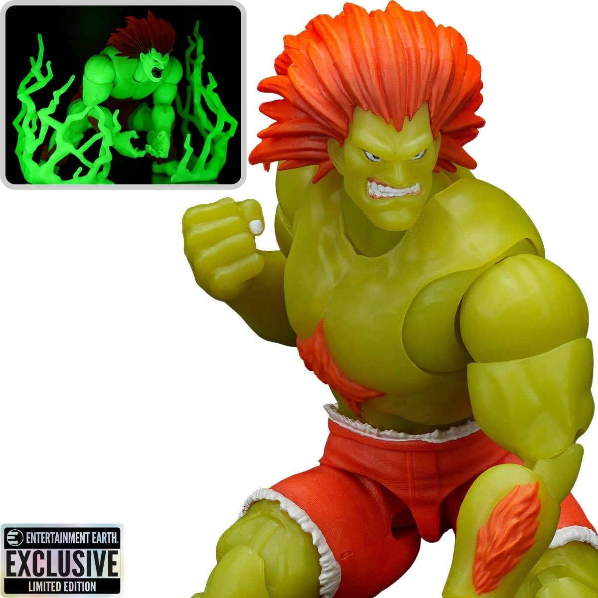 NEW! Ultra Street Fighter II Blanka Glow-in-the-Dark 6&Prime; AF EE & JADA EXCL.