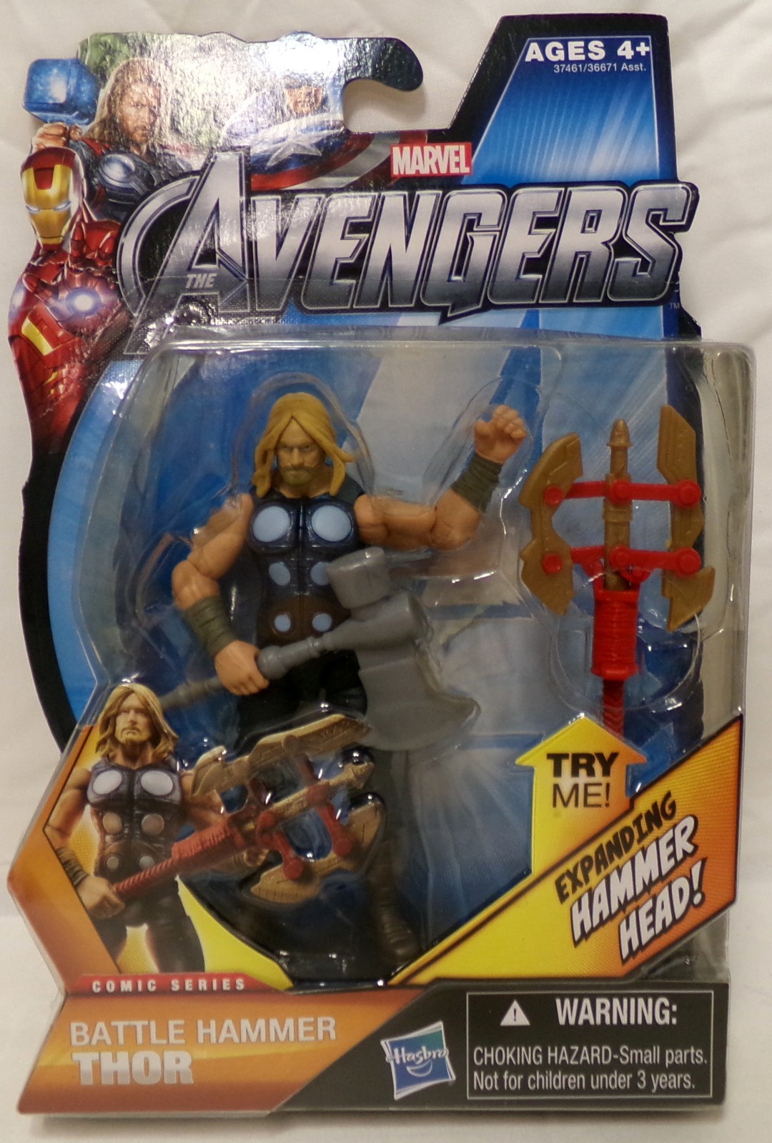 Hasbro 2011 Marvel The Avengers Battle Hammer Thor 5&Prime; Action Figure New Sealed