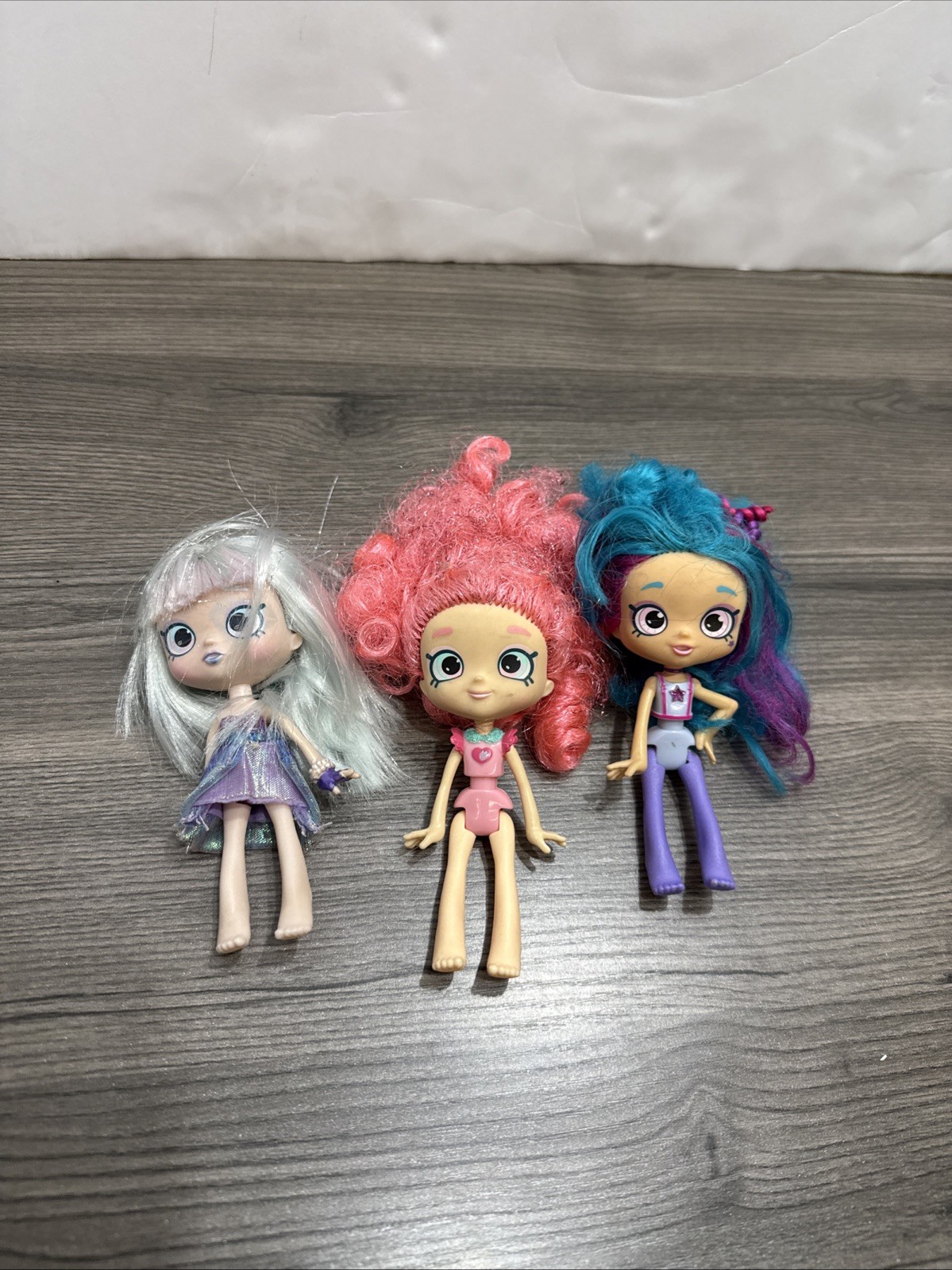 Shopkins 5” Doll Lot Of 3 Multicolored And Styles