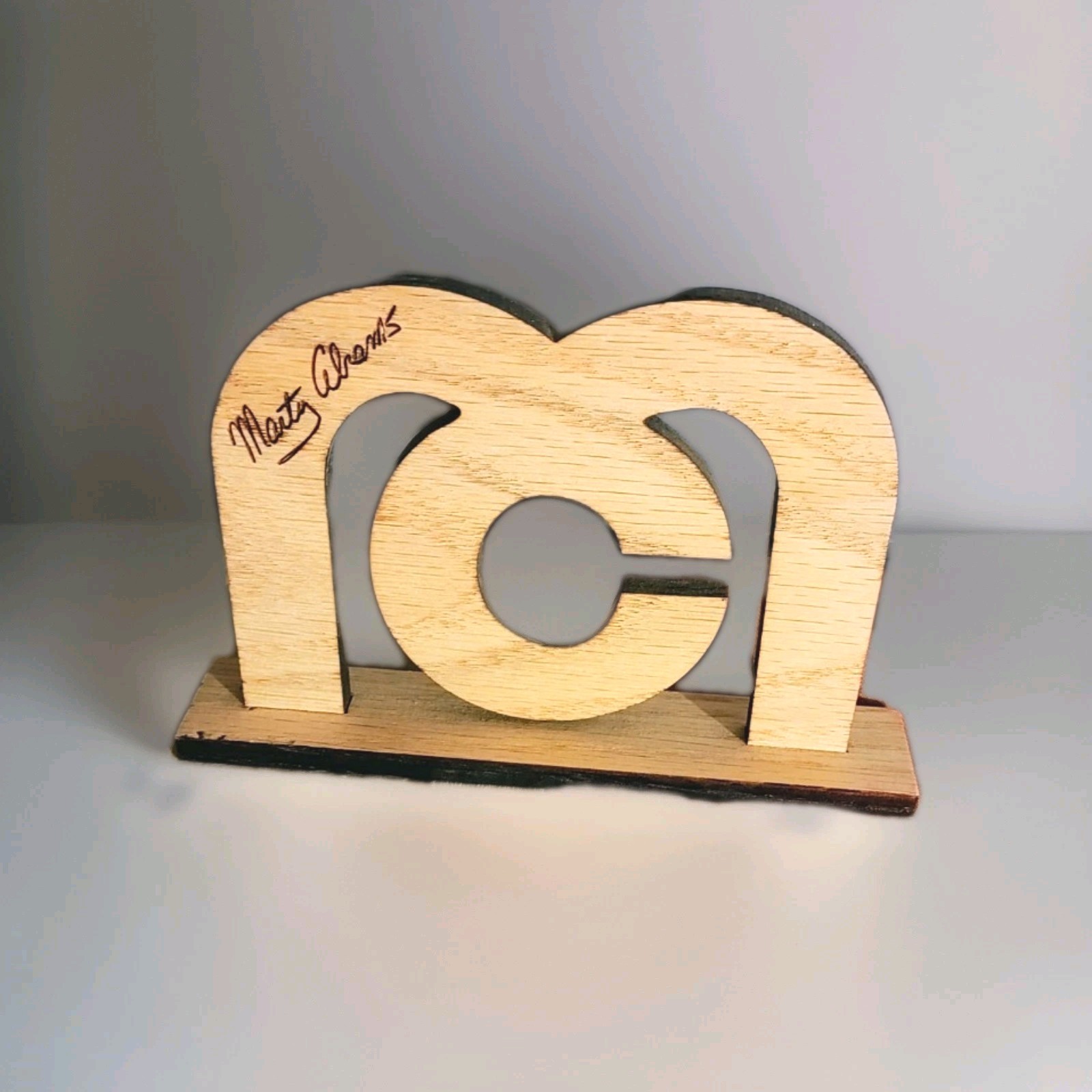 Marty Abrams Mego Tabletop Logo Display Sign