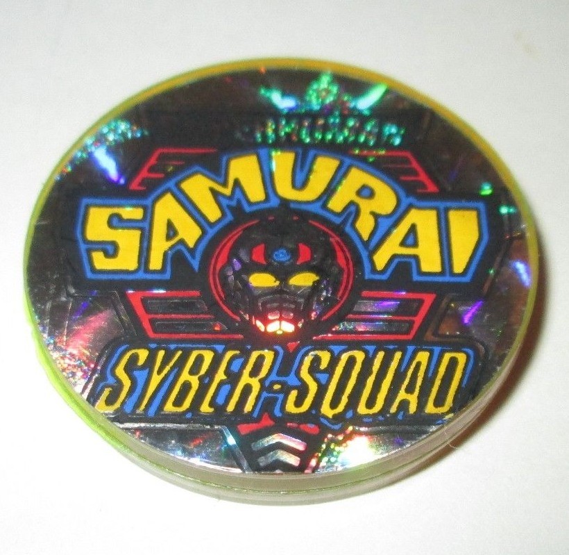 SUPERHUMAN SAMARAI SYBER SQUAD SLAMMERS FROM MILK CAP POGS GAME DEAL/4