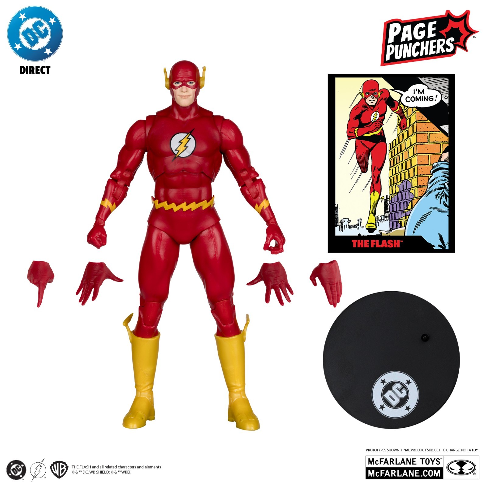4x McFarlane DC Flash: 123 Jay Garrick CHASE Page Punch & Platinum, Dark, Wally