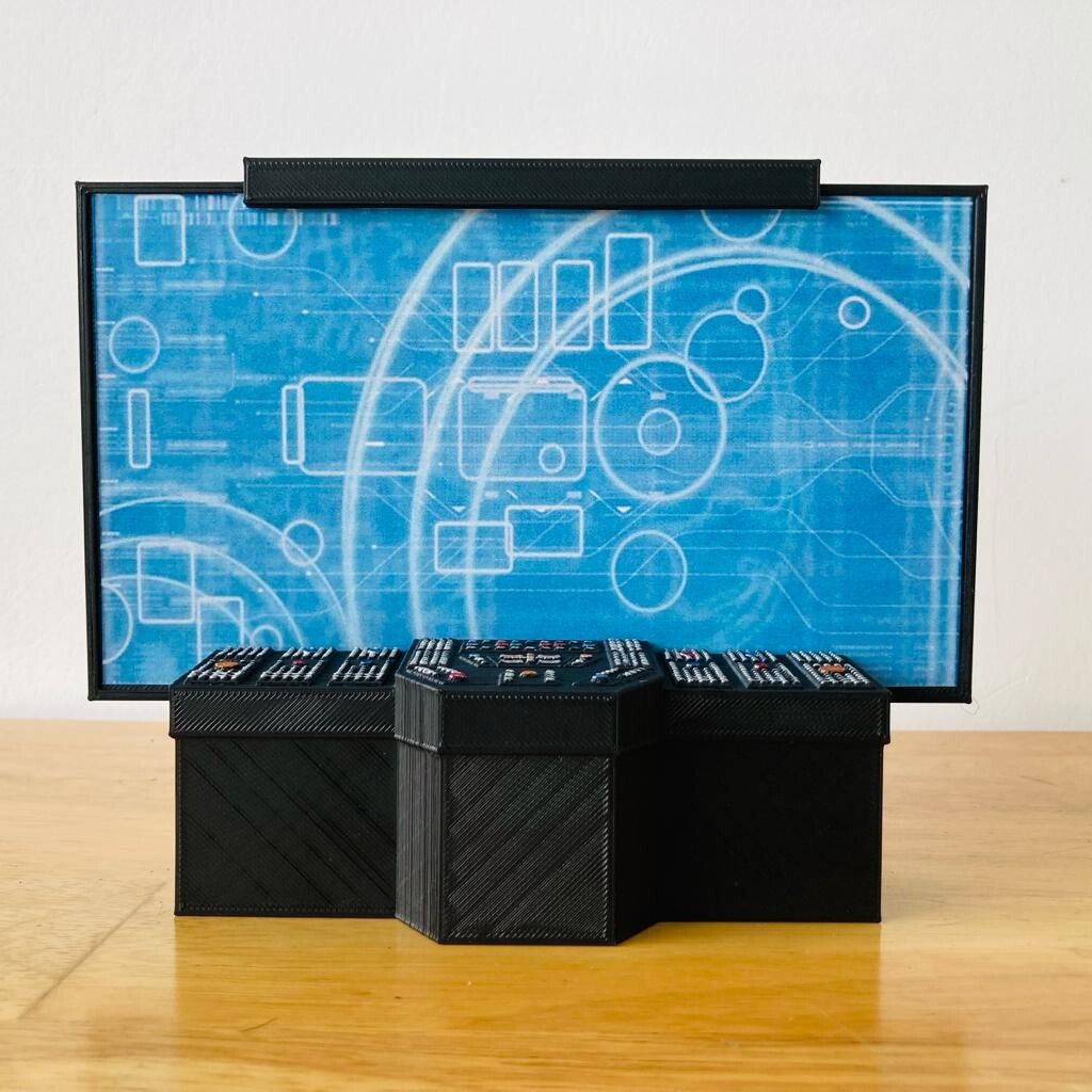 Custom Sci-Fi Tactical Screen / Computer for 3.75 IN (1:18) Figure Diorama
