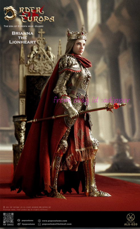 Pop Costume Als-020 1/6 The Era Of Europa War The Lionheart Brianna & Throne