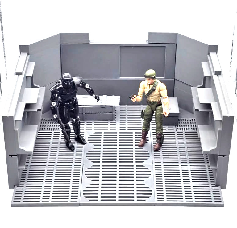 Control Center Command Room 6&Prime; Figure Playset Collapsible 1:12 Diorama