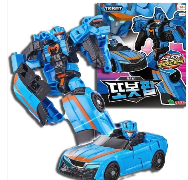 New Tobot Mini Pop Convertible Sports Car Transformer Robot Figure Toy