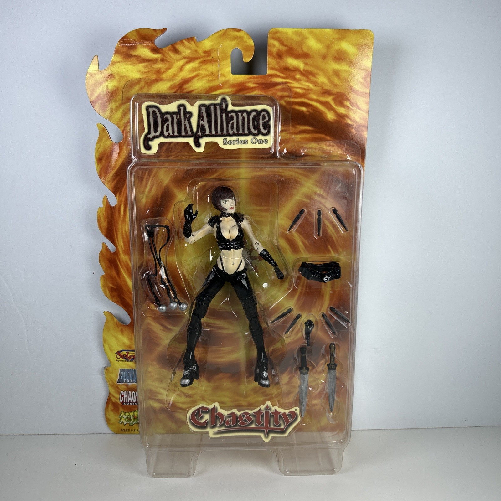 Dark Alliance Series One Chastity Action Figure Chaos Comics 2001 Sealed 7&Prime; New