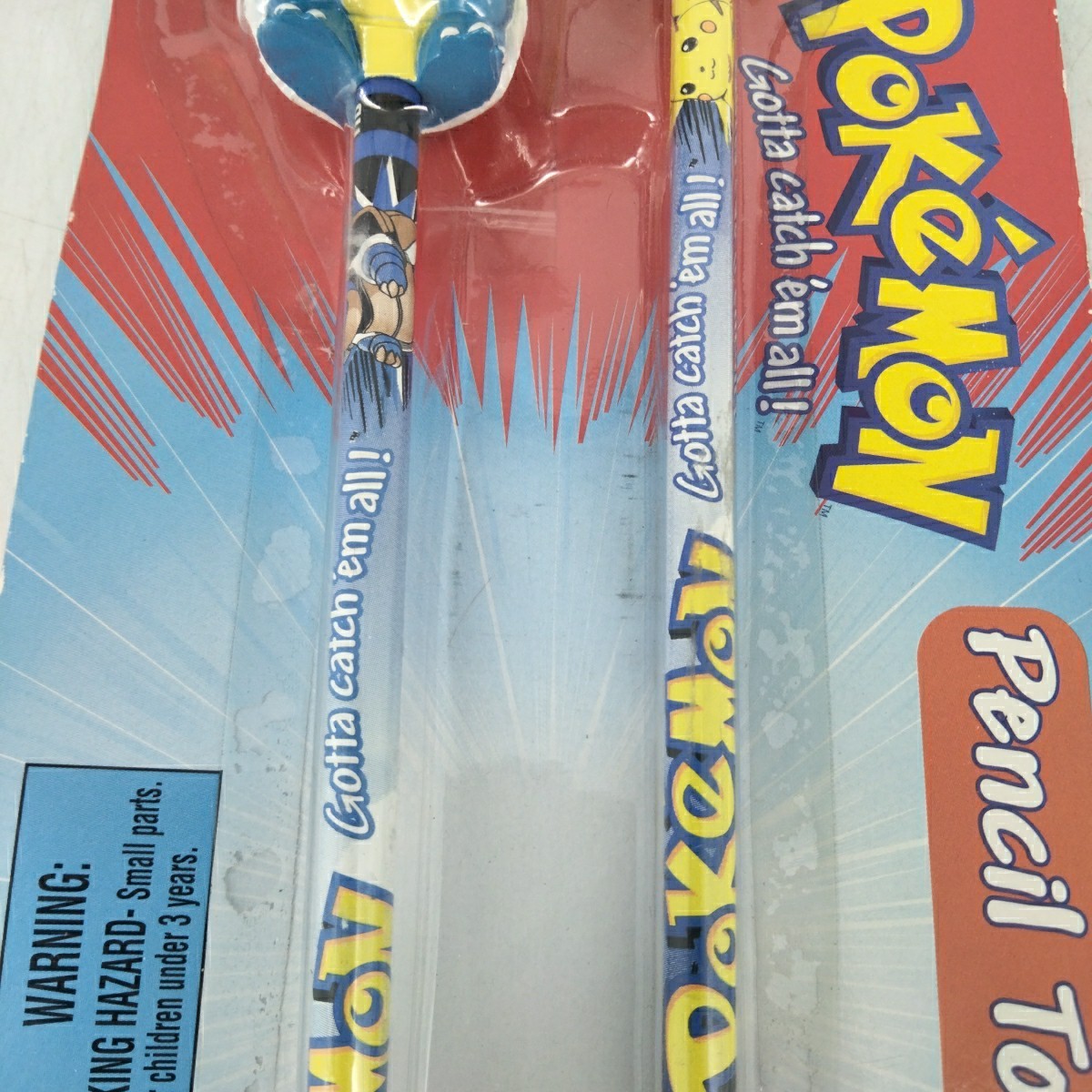 Pokemon 1999 Blastoise & Pikachu Pencils & Topper Pokemon Sealed