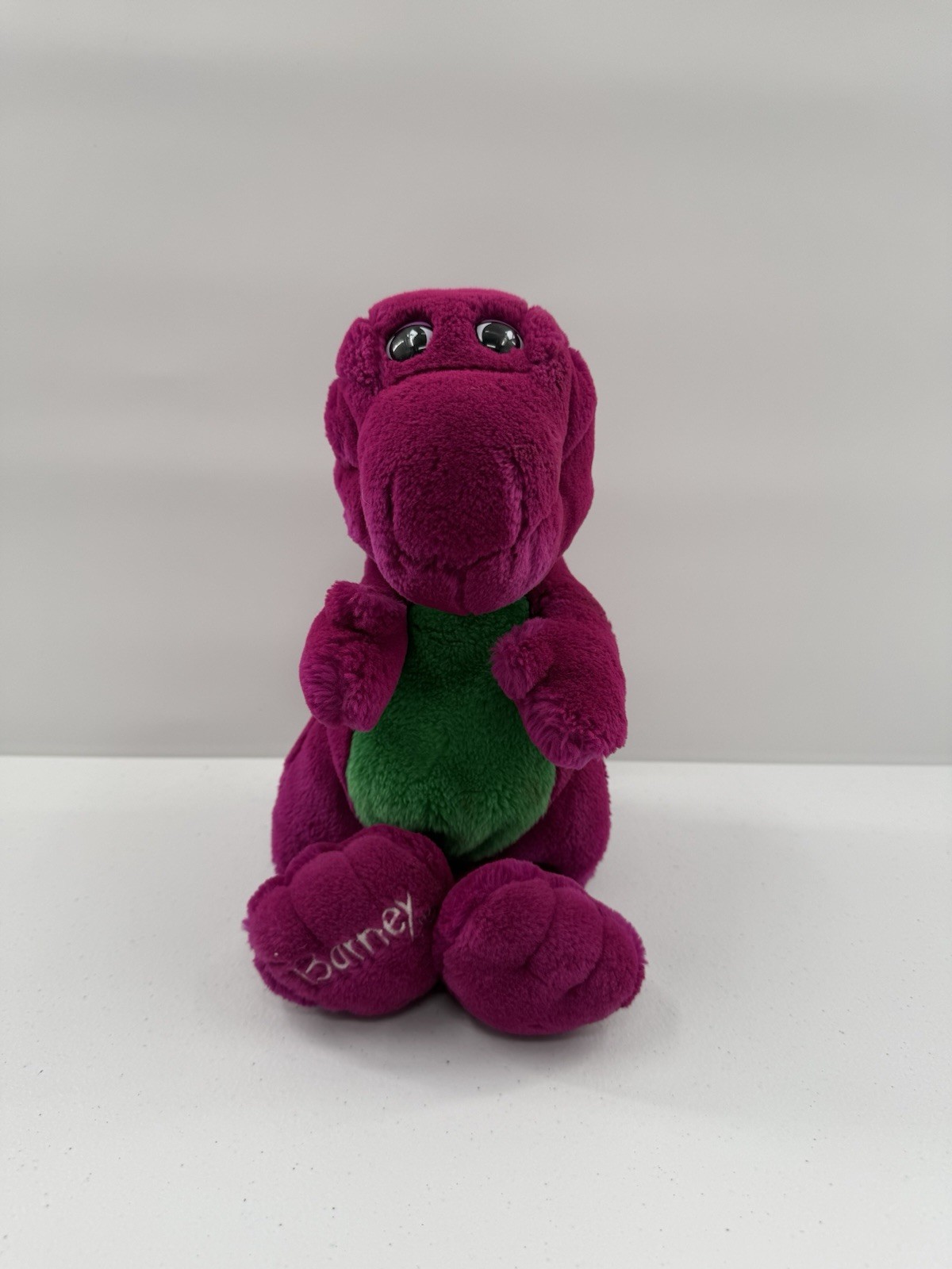 Vintage 1992 Barney Plush Stuffed Animal Dinosaur Backyard Gang 90s Purple Lyons
