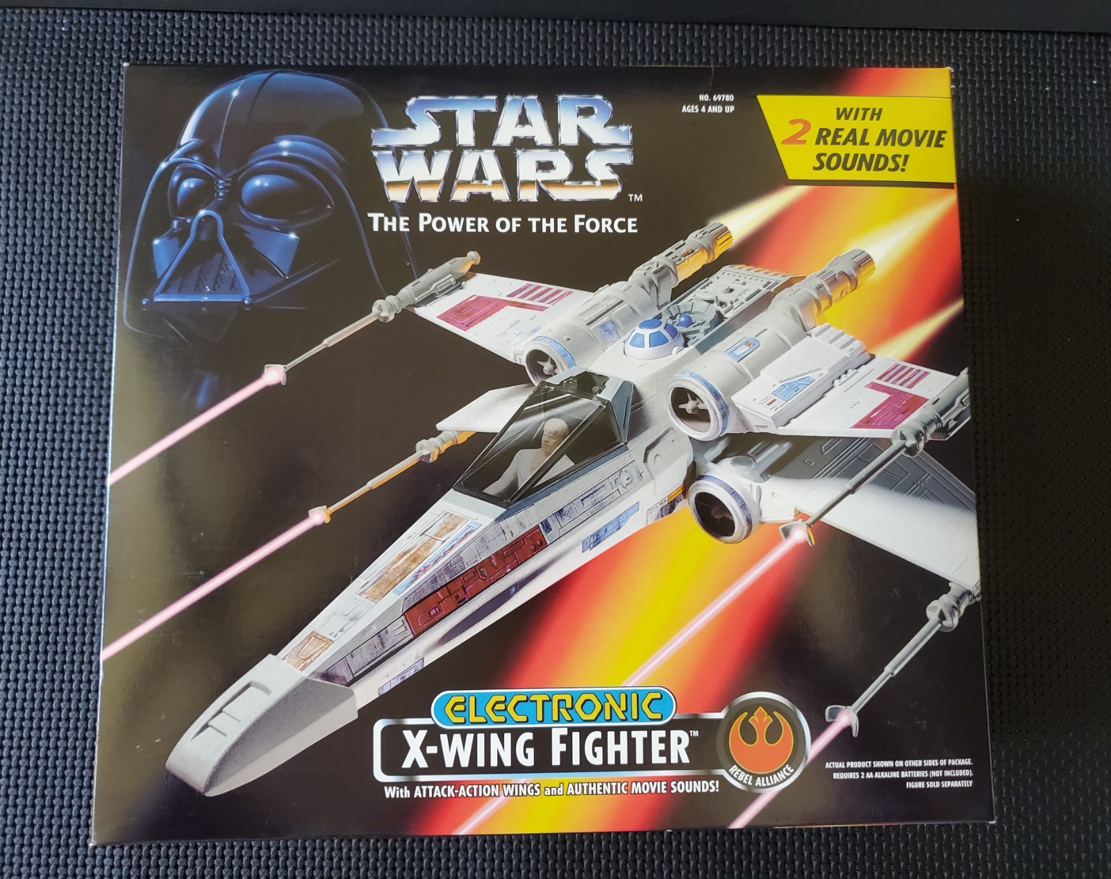 1995 Kenner Power of The Force Star Wars X-Wing Fighter Jet, attack wings, sound