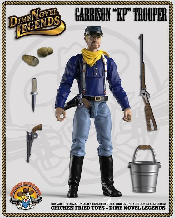 Dime Novel Legends 1:18 scale (4&Prime;) old west action figure Garrison Trooper