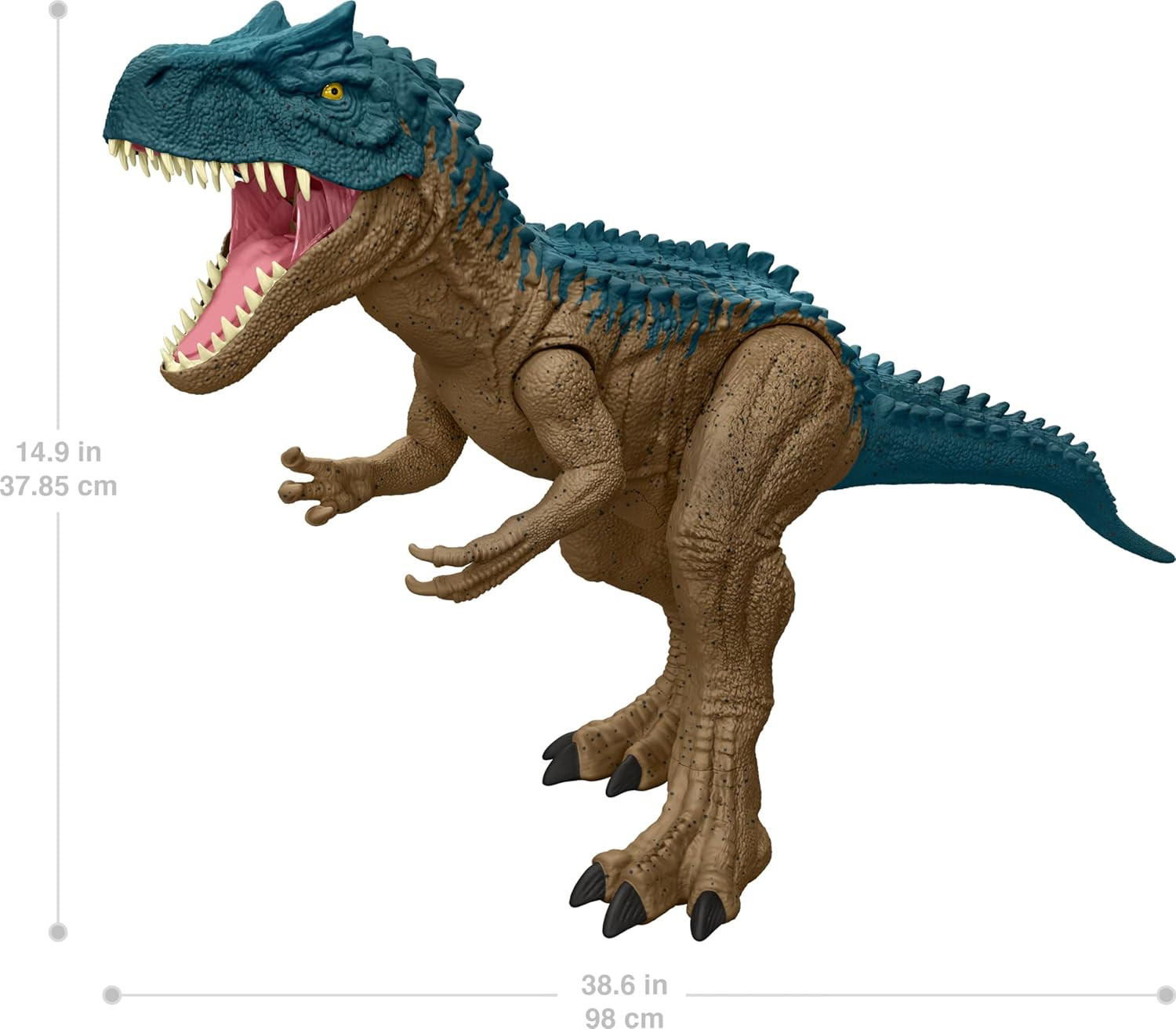 Jurassic World Super Colossal Allosaurus Action Figure, Extra Large Dinosaur Can