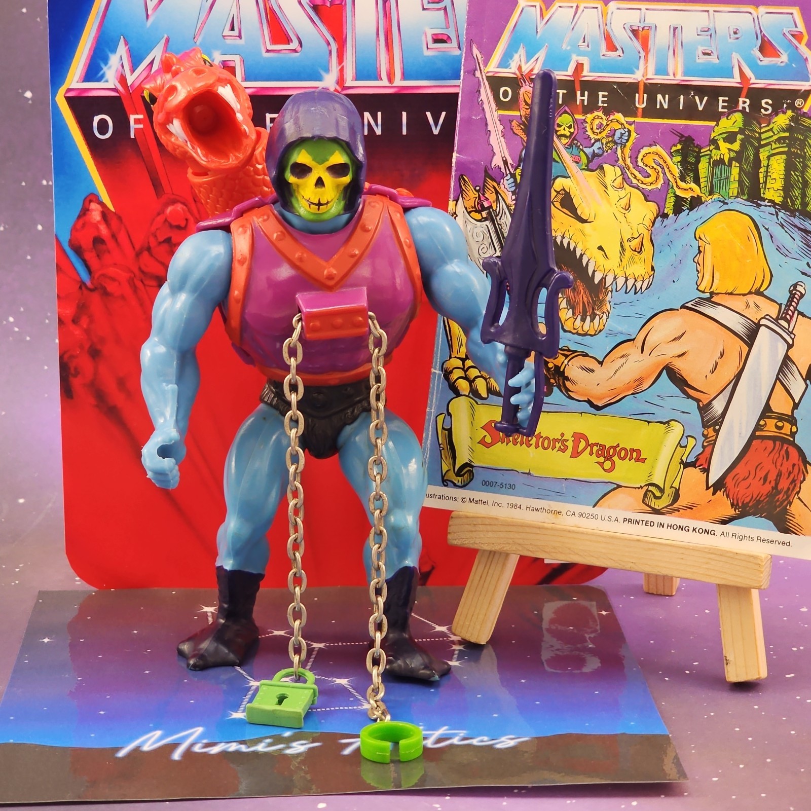 Vintage Dragon Blaster Skeletor Complete MOTU Masters of the Universe He-man