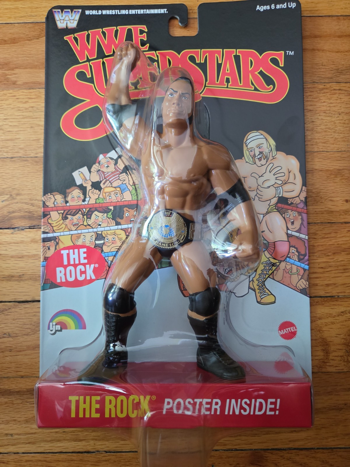 NEW IN HAND Mattel LJN WWE Superstars Series 3 The Rock Chase Black Card Target