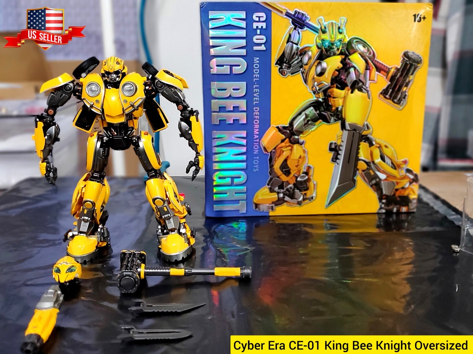 Holiday Gift- Transforms Cyber Era CE-01 Knight Bee Oversized TC-02 Figure