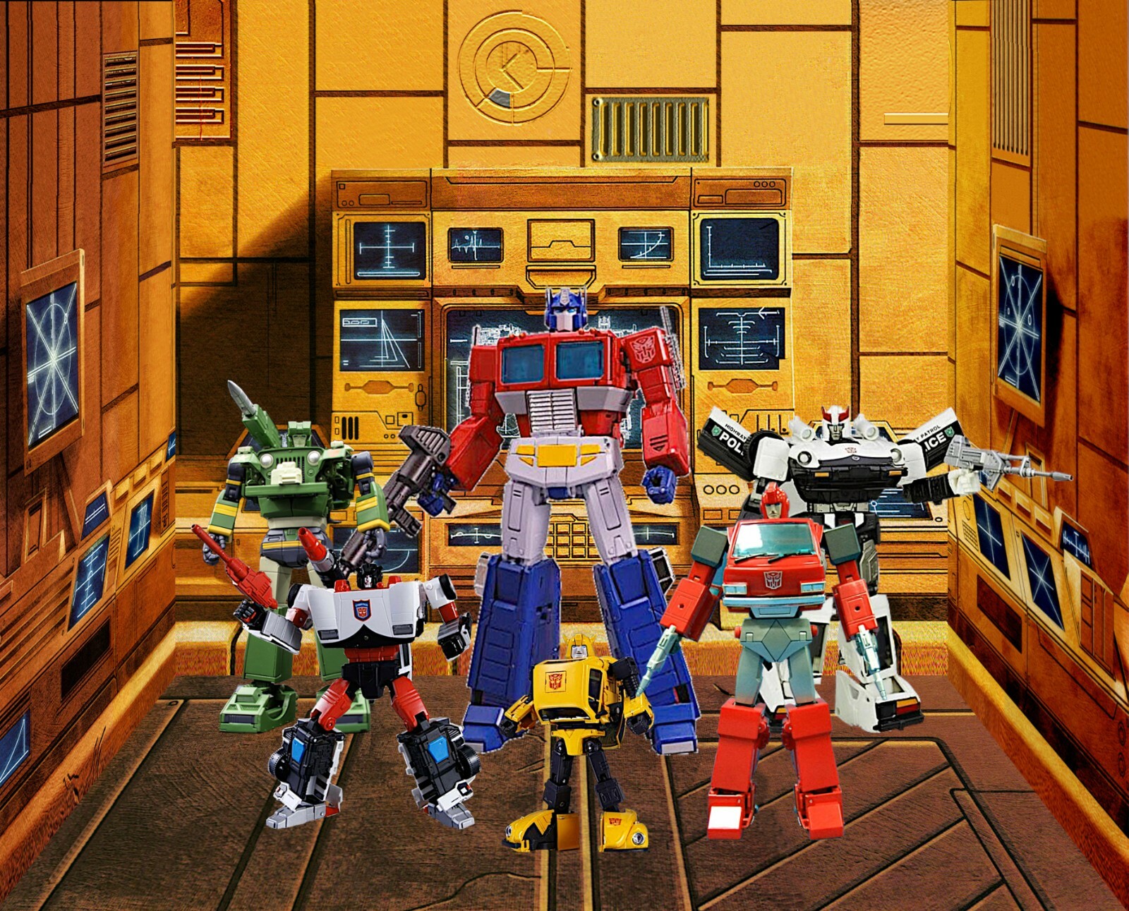 Transformers G1 85 Masterpiece Teletraan 1 Ark Autobot Dinobot Diorama Backdrop