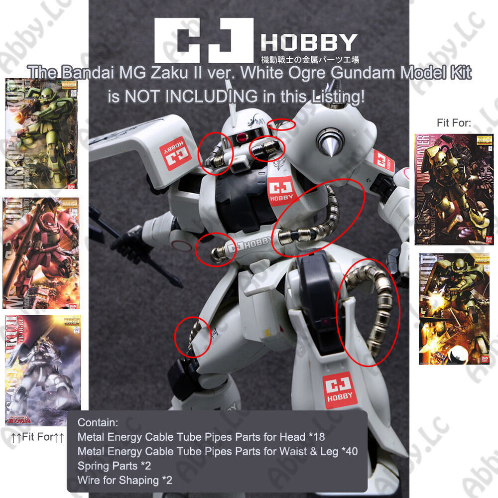 for MG 1/100 MS-06/J/F/S White Ogre Char Zaku II Model CJ Energy Cable Tube Pipe
