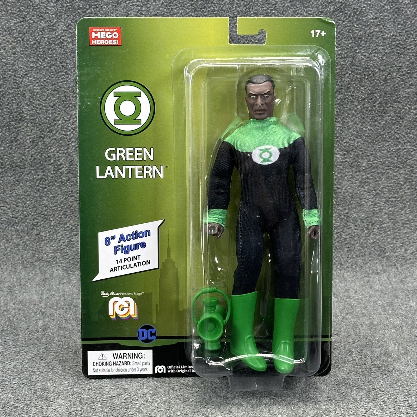 MEGO Heroes Green Lantern John Stewart 8&Prime; Action Figure 14 Points Articulation