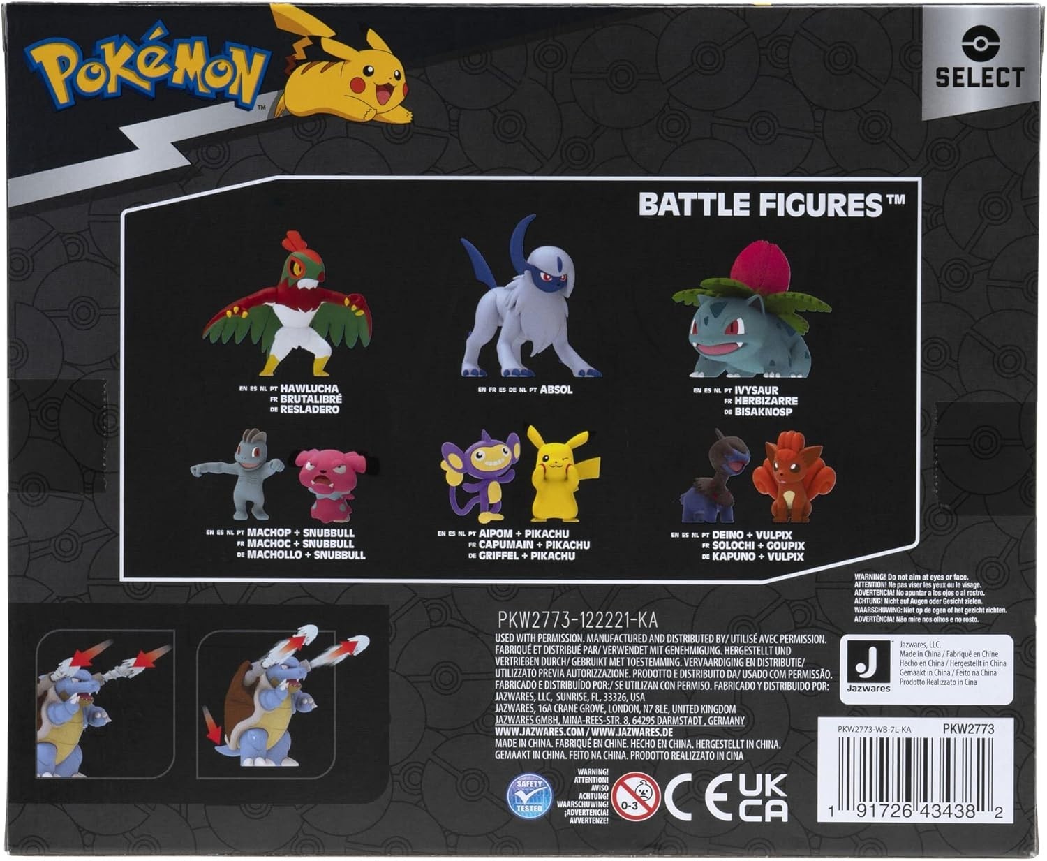Select Evolution 3 Pack – Features 2-Inch Squirtle, 3-Inch Wartortle & 4.5-In…