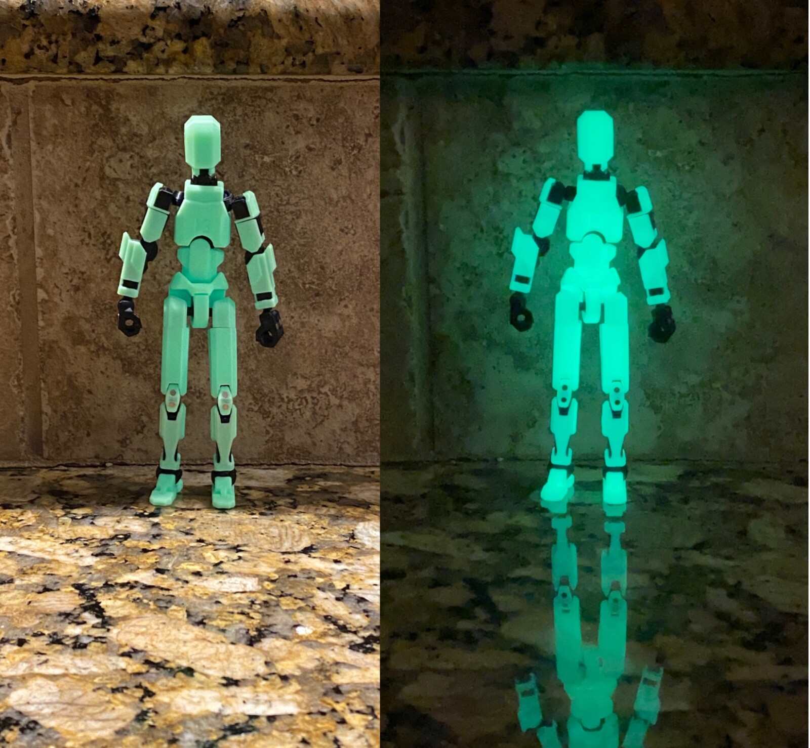 GLOW IN THE DARK MAGNETIC Dummy 13 Posable Action Figure Articulated
