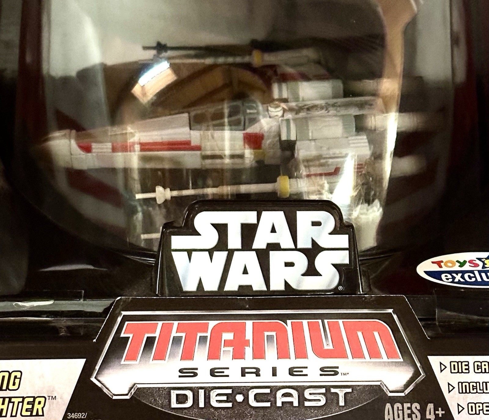 X-Wing Starfighter 7”-Titanium Series-MIP-Die-Cast-Toys R Us Exclusive. NM.