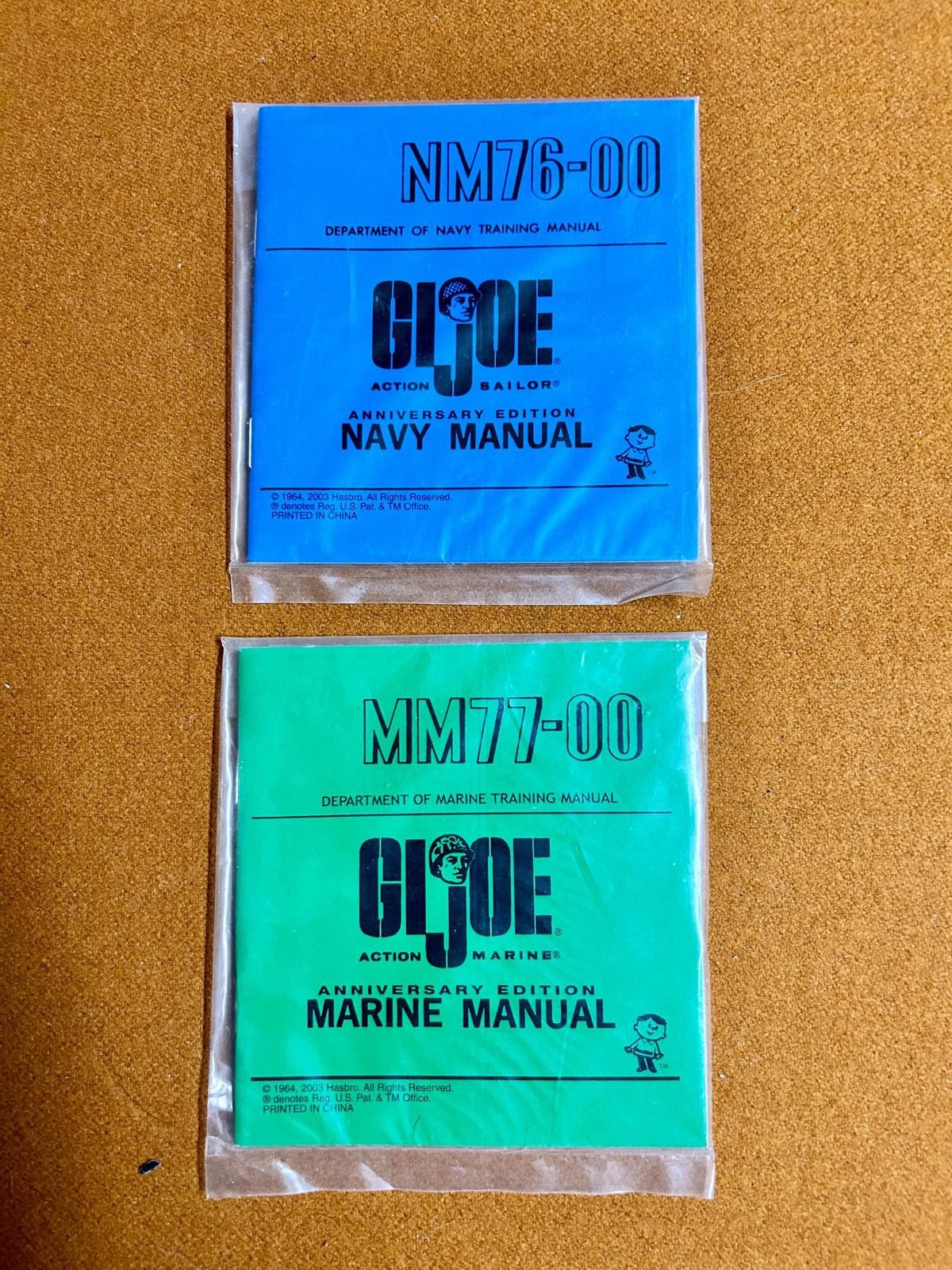 G.I. Joe 40th Anniversary Manuals and Accessory Packs – Navy & Marine – 2003