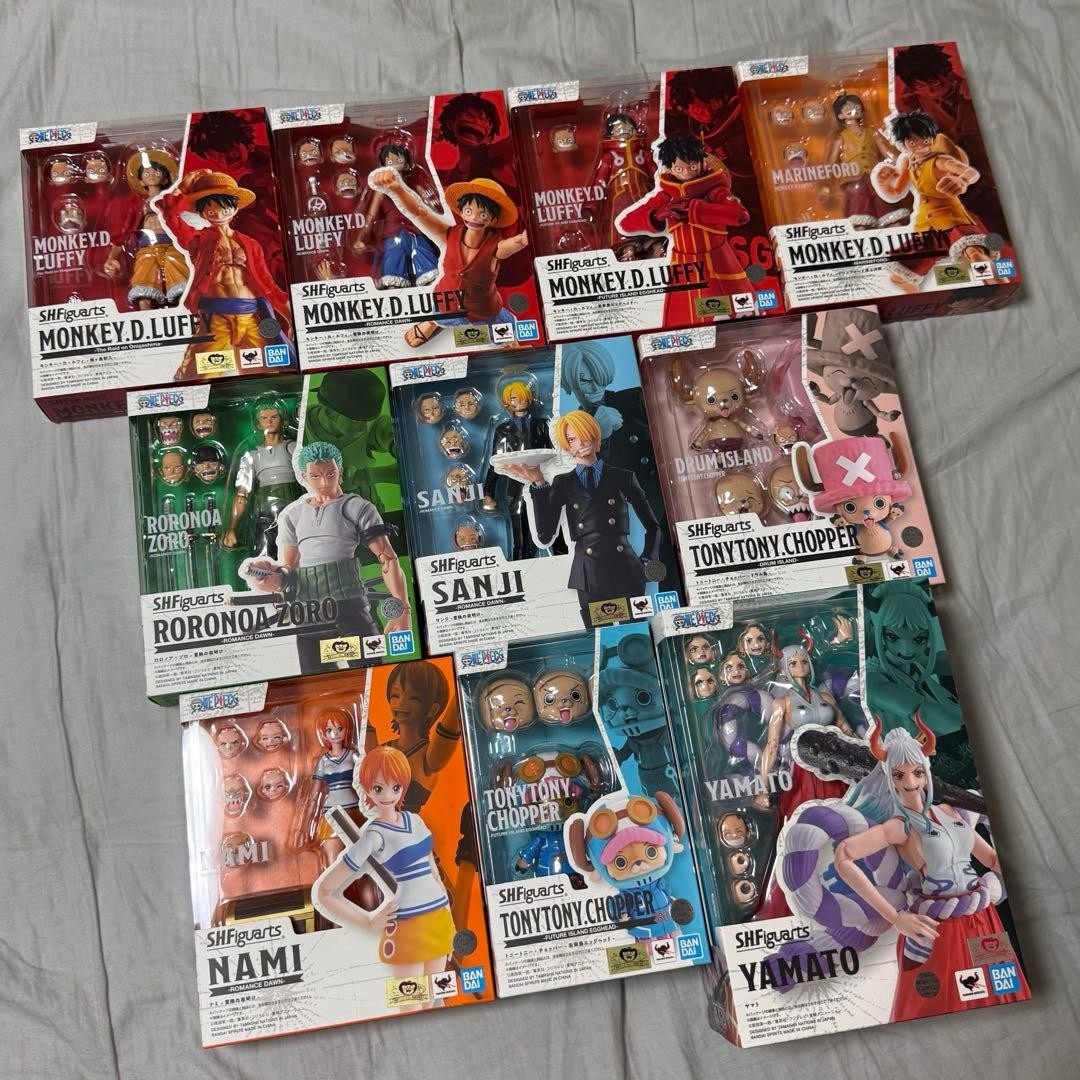 S.H.Figuarts One Piece Luffy Zoro Nami chopper Sanji Set of 10 Romance Dawn New