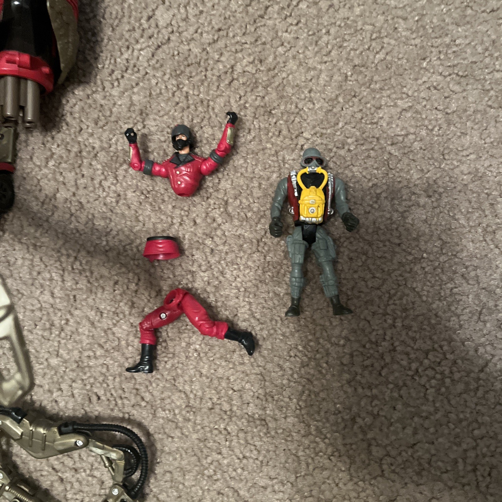 2003 GI JOE Crimson Command Copter w Tomax & Xamot COBRA Spy Troops.