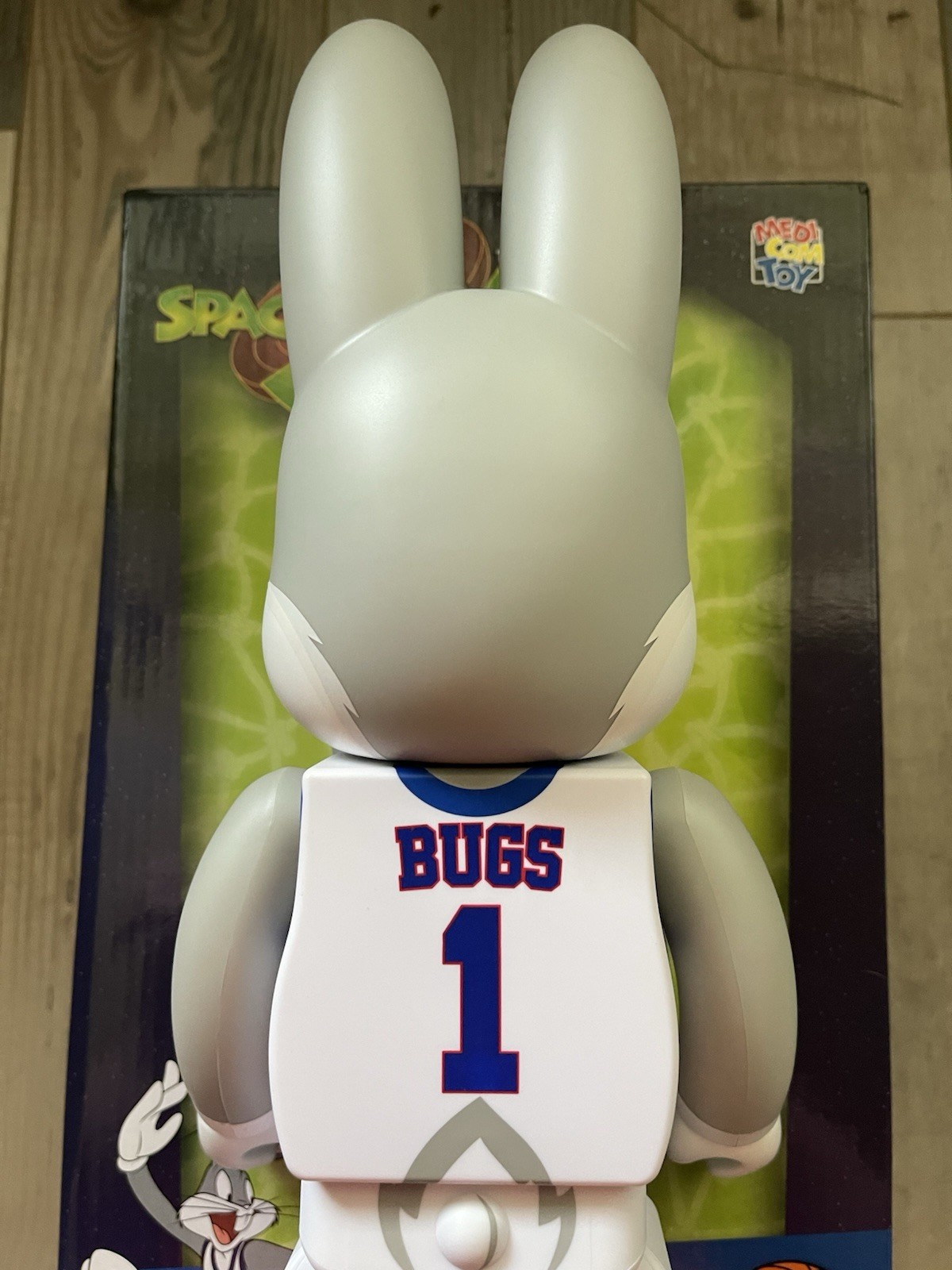 Bearbrick Bugs Bunny Space Jam Rabbrick 400% Medicom Toy 100% Looney Tunes