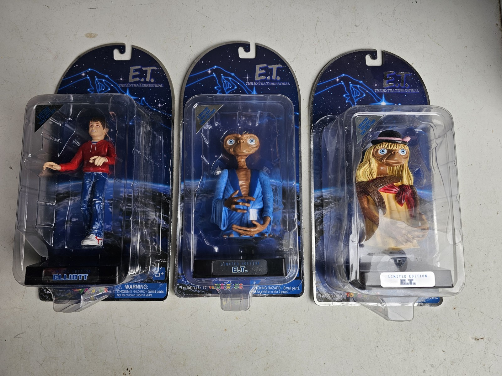 Lot Of 3 E.T. The Extra-Terrestrial Elliott Gertie And E.T. Toys R Us Exclusive