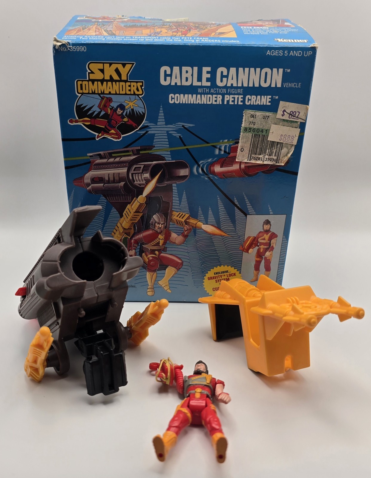 Sky Commanders Cable Cannon Kenner 1987 Incomplete, Parts