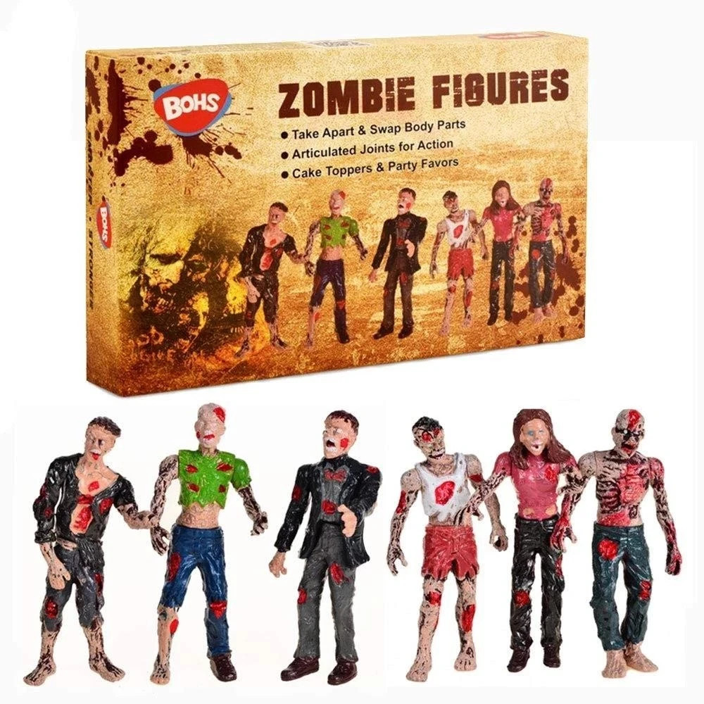 Bohs Zombie Action Figures Gift Package – Scary Toys for Boys and Girls – 4 I…