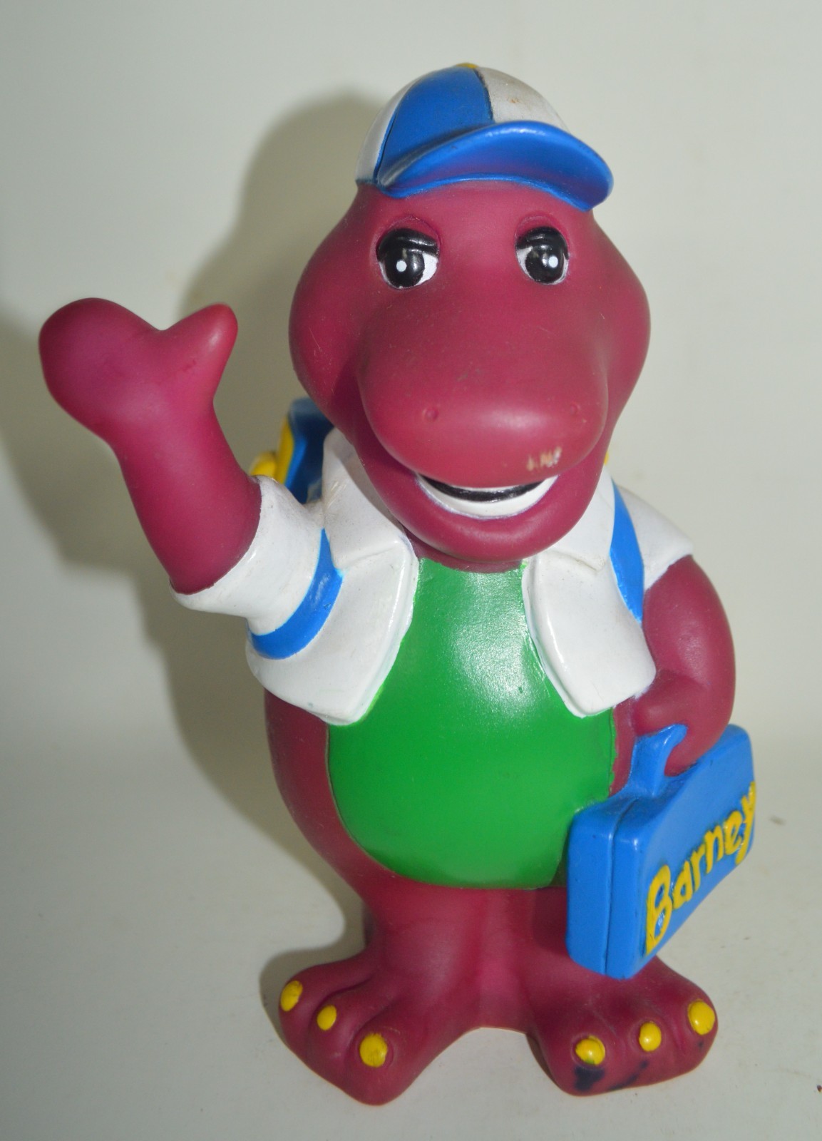 Vintage 1992 Lyons Group Barney Purple Dinosaur Coin Piggy Bank Back to School