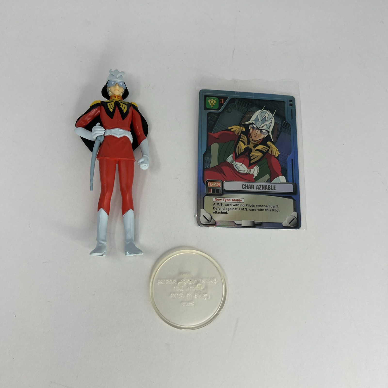 Bandai Msia Mobile Suit Gundam Char Aznable 4.5&Prime; Action Figure w/ Card