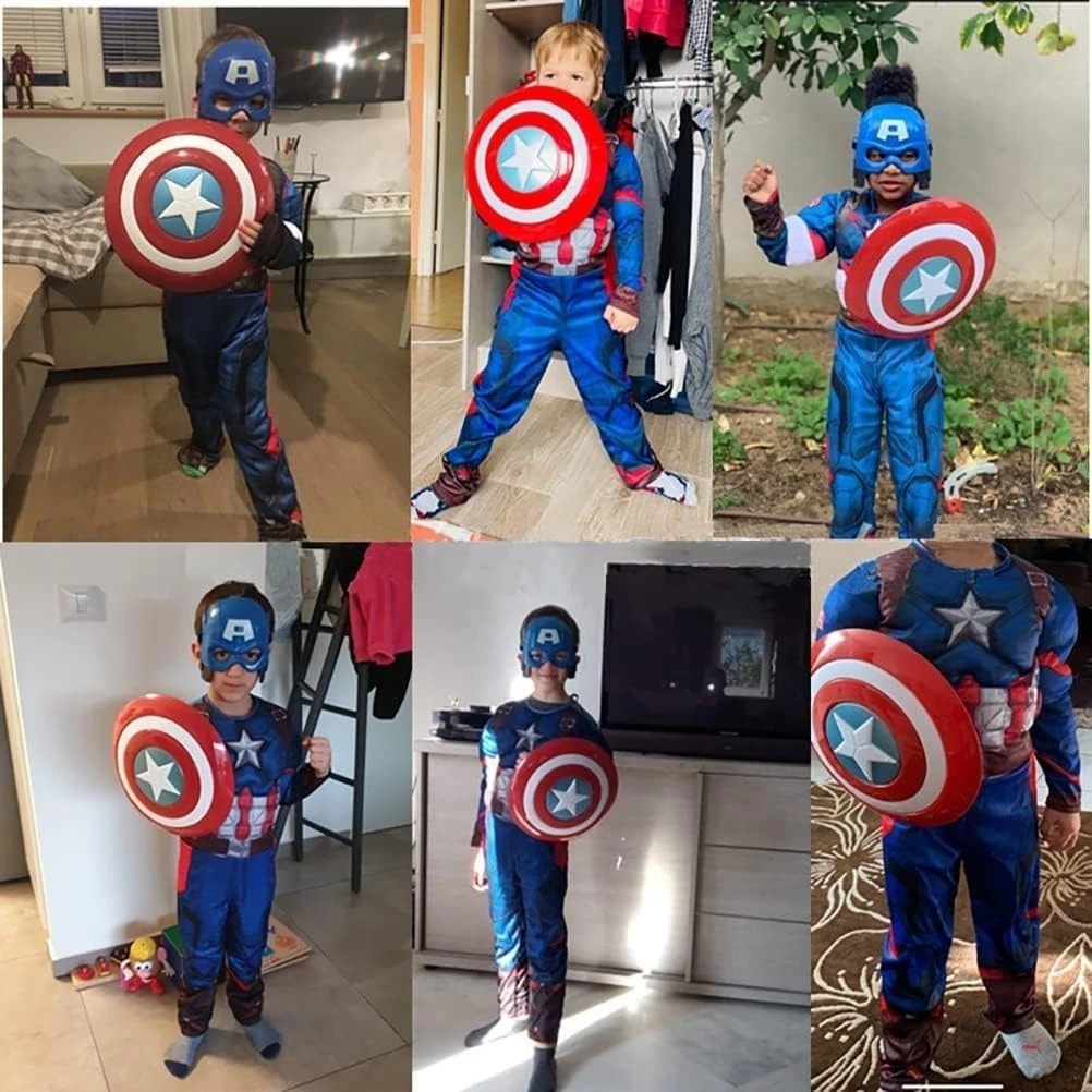 Lightweight 12-Inch PVC Captain Shield – Perfect for Kids Superhero Cosplay