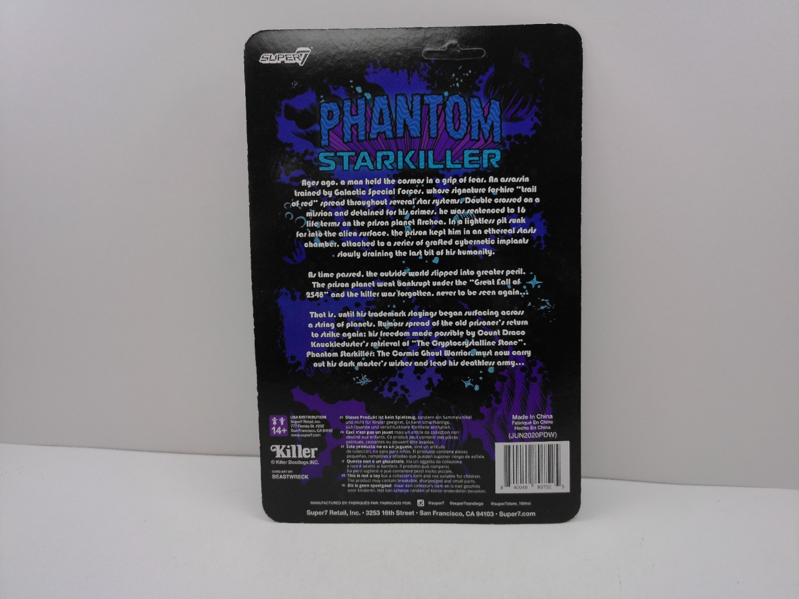 SUPER7 PHANTOM STARKILLER NYCC 2020 GLITTER FIGURE REACTION NEW MOC