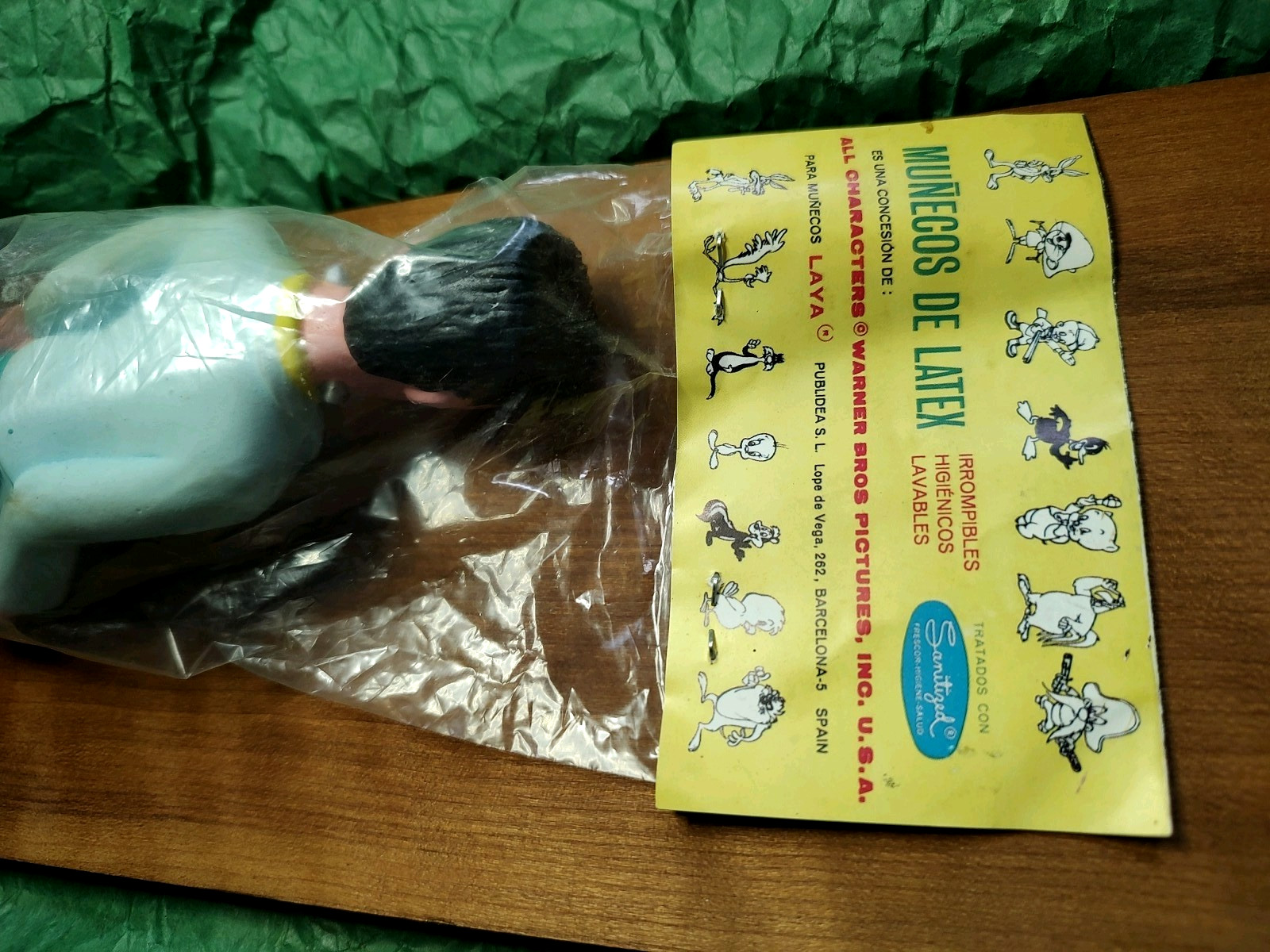 1960s Bootleg Herman Munster Replacement Squeaky Toy Sealed in Original Package.