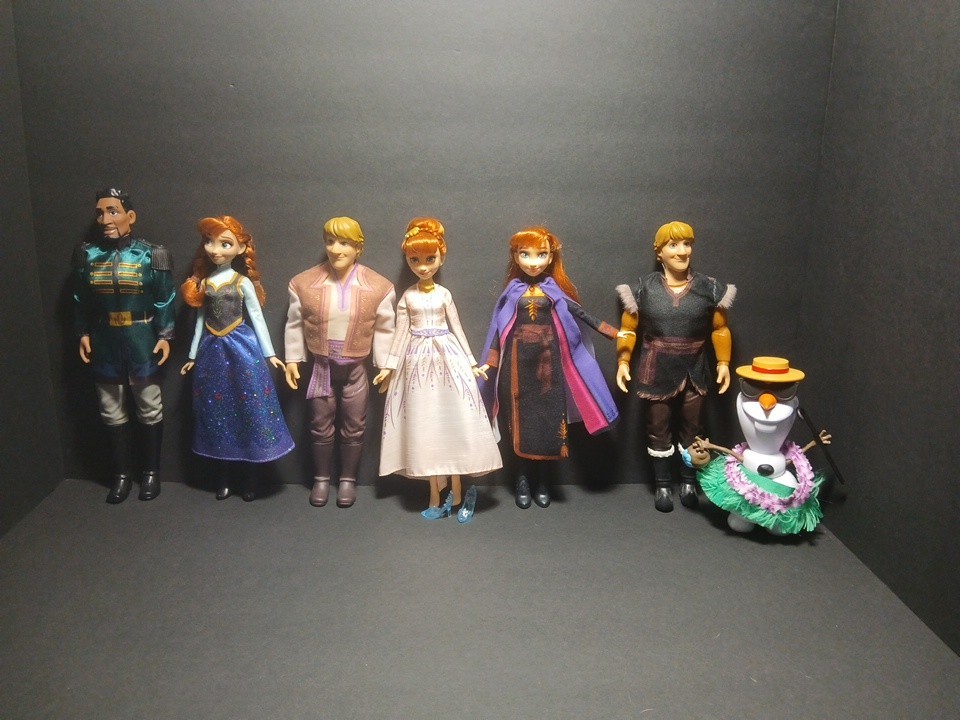 Frozen 2 Lot Of 7 Anna/kristoff/olaf/destin Mattias 10&Prime; Figures