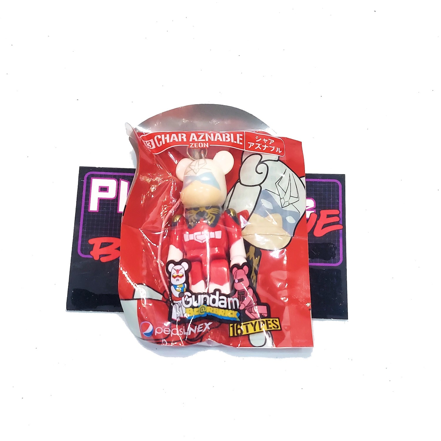 Bearbrick Gundam Char Anzable #13 70% PEPSI MIB MISB MEDICOM KEYCHAIN FIGURE
