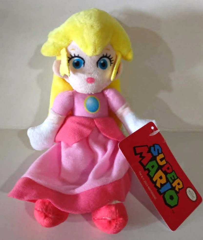 PRINCESS PEACH Nintendo Super Mario Soft Plush Doll 8.5&Prime; New. Licensed .