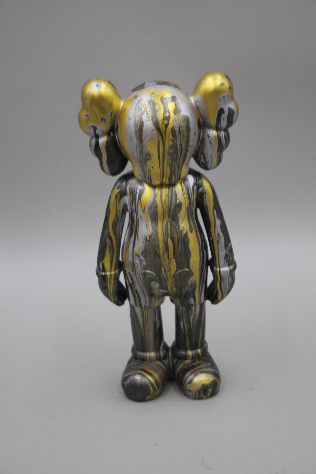 KAWS Companion 11&Prime; Tiktok Painting Marble Drip Gold Black Silver Figure Model