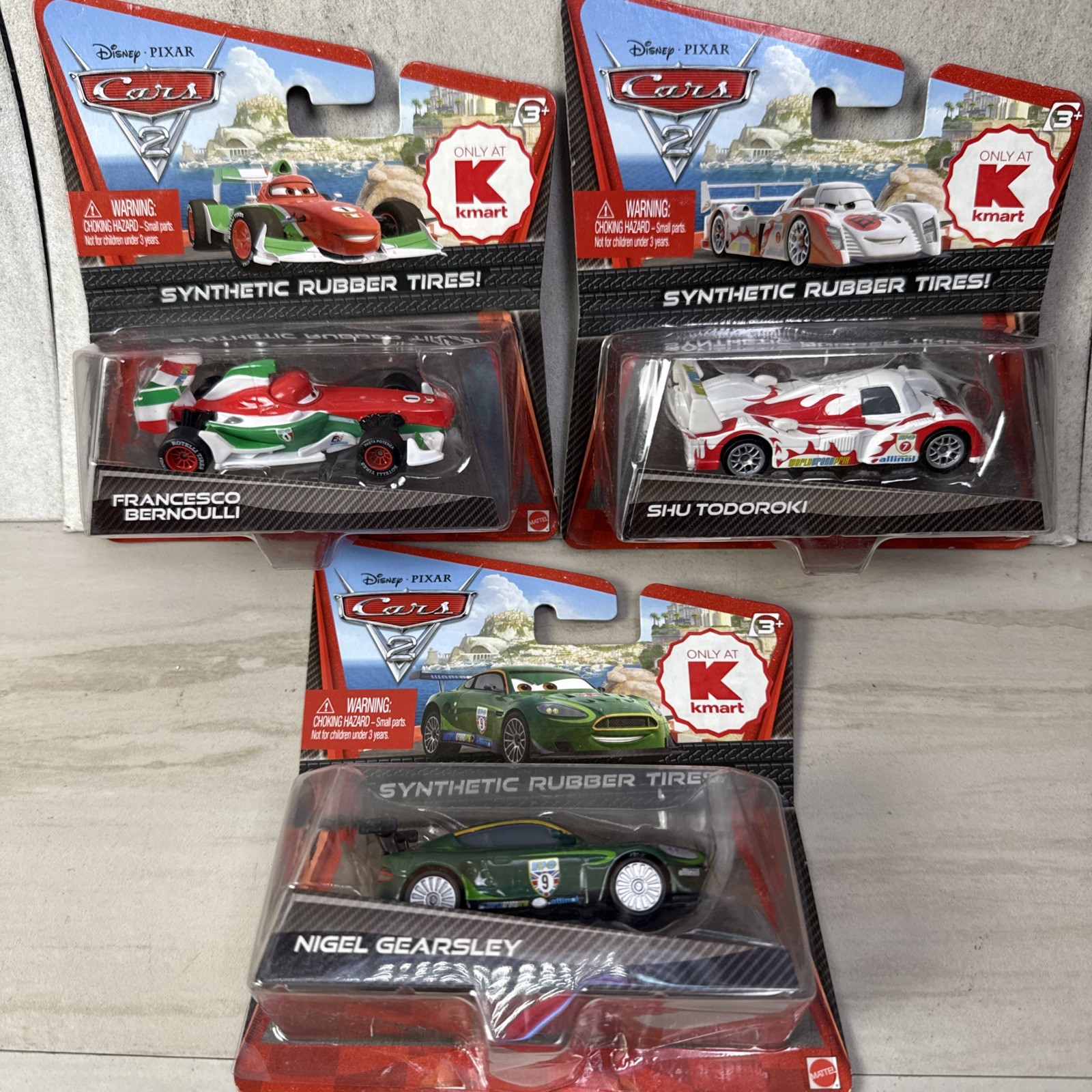 DISNEY PIXAR CARS 2 FRANCESCO BERNOULLI Nigel Gearlsley Shu Todoroki K EXCLUSIVE