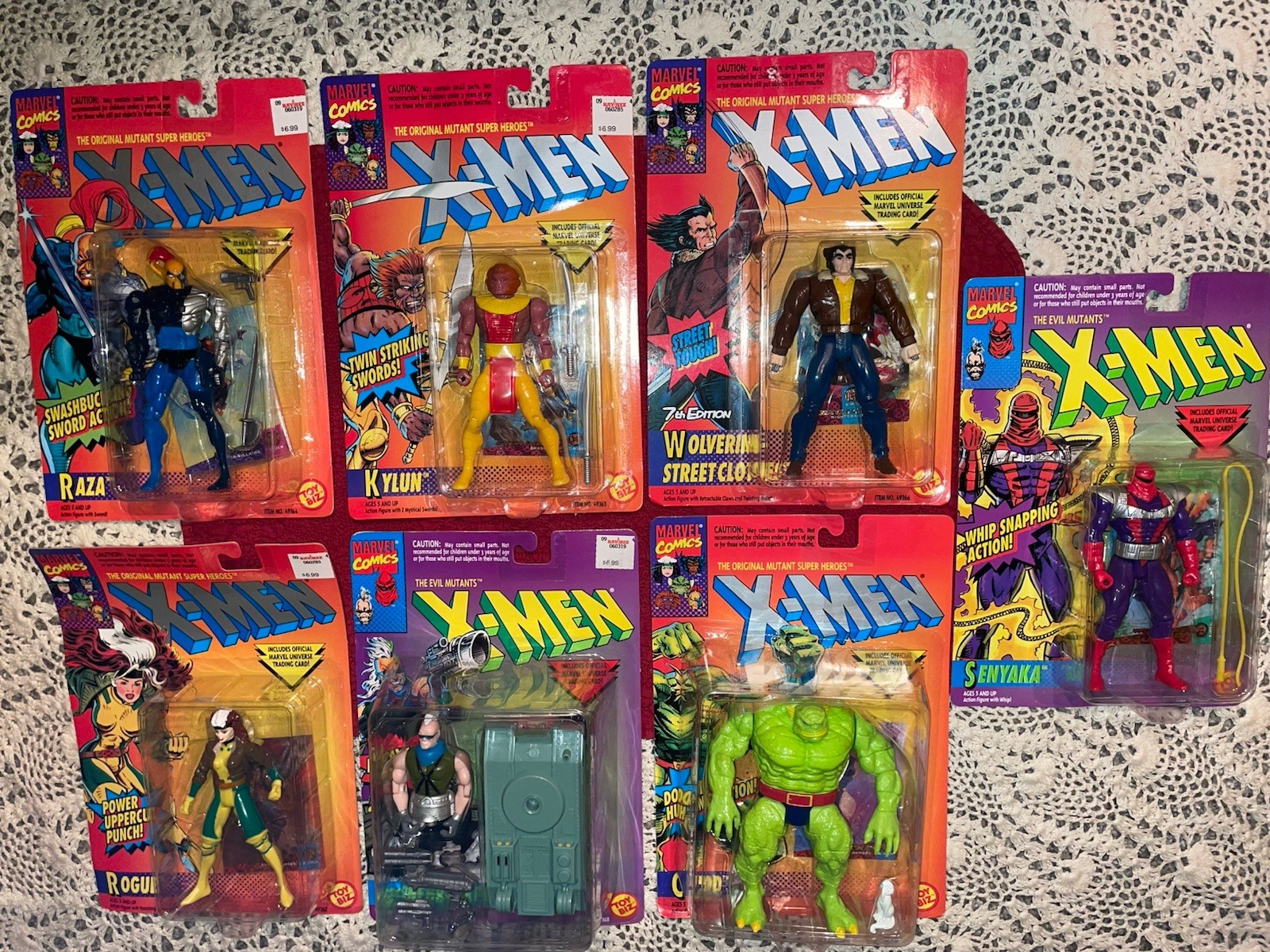 Vintage Toy Biz Marvel Original X-Men Series 4, 1994, New Sealed, Lot of 7
